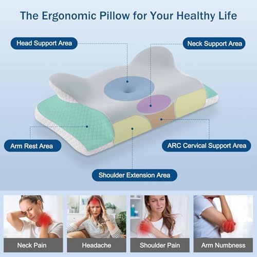 FAIORD Cervical Neck Pillow for Sleeping