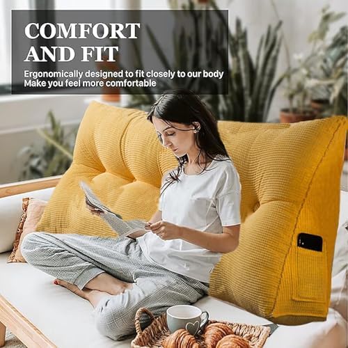 TESICA Talented Stylish Wedge Pillow for Twin Headboard Comfort Style