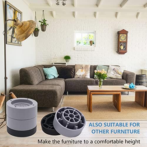 Adjustable Bed Risers 4-Piece Set - Durable for Beds Sofas Tables 1300 lbs Capacity