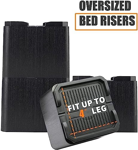 8-Piece 4-Inch Bed Risers