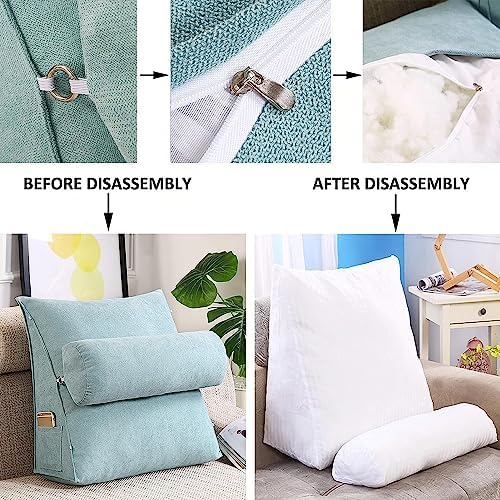 COZMAX Adjustable Triangular Bed Wedge Pillow Back Support Cushion with Removable Washable Cover