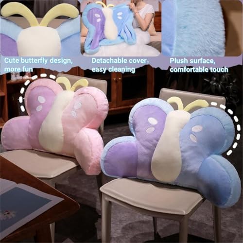 Cute Butterfly Reading Pillow with Arms and Back Support