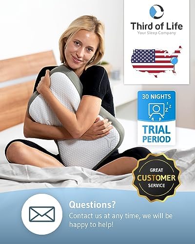 Memory Foam Travel Pillow with Activated Charcoal for Ergonomic Support and Stress Reduction by Third of Life