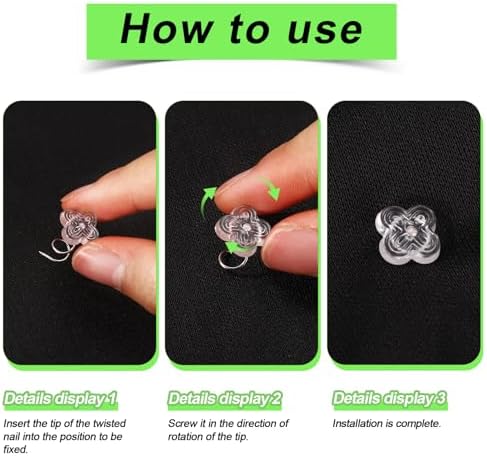 100-Piece Bed Skirt Pins Four-Leaf Clover Twist Pins for Upholstery Tacks and Slipcovers