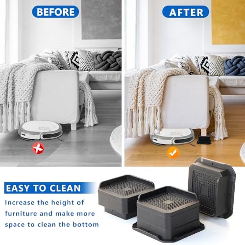 Sturdy Bed Risers - Adjustable Noise-Free Reliable for Sofa Desks More
