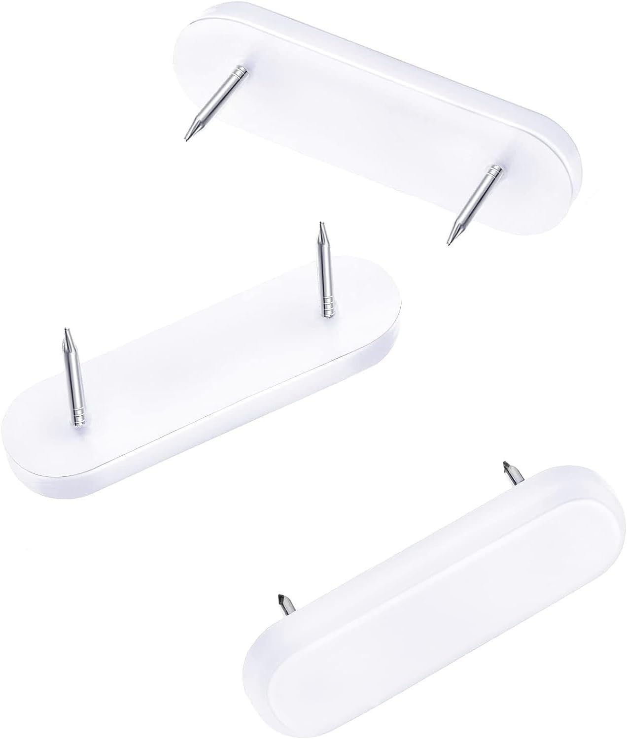 AKOAK White Bed Skirt Pins Durable Bedding Accessories for Bed Skirts and Slipcovers 20 Pack