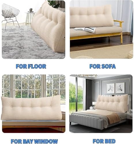 Perfect for Throws Back Support Reading Headboard Pillow