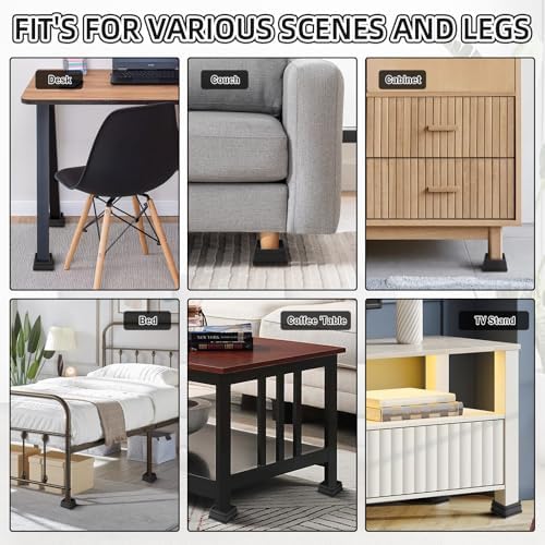 Adjust Your Bed - Stackable Elevation Risers with 4 Positions for Sofa Chair Tables 1-inch Adjustment