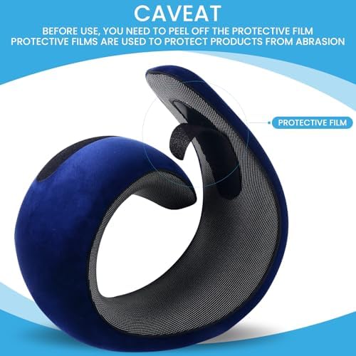 Premium Memory Foam Travel Neck Pillow Dark Blue
