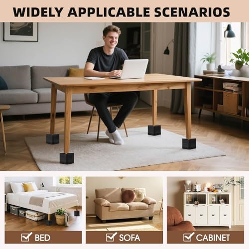 Adjustable Bed Riser - Folding Buffer with 4000 lbs Load Capacity