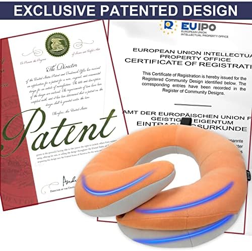 Travel Neck Pillow for Adults Ergonomic 360 Head Support Skin-Friendly Breathable