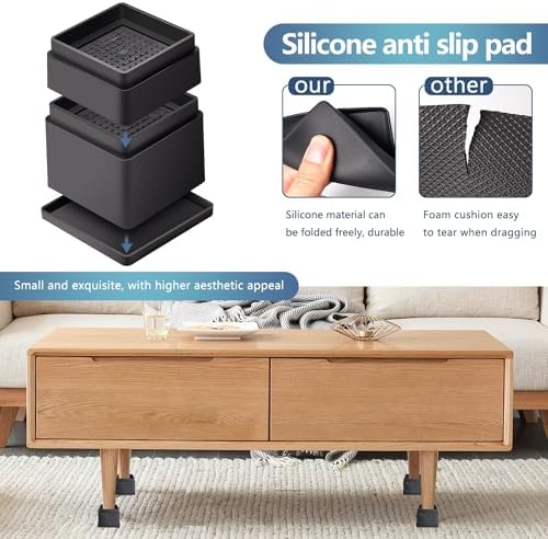 Sunifier Bed Risers Heavy Duty Adjustible 1-4 inch