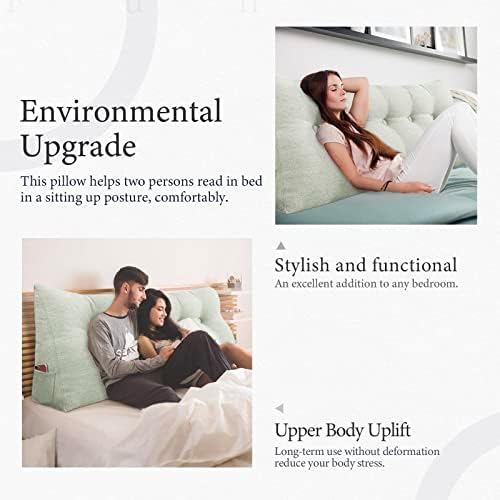 Triangle Oversized Bed Pillow for Back Support Off-White