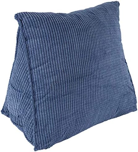 Jkjhbhged Reading Backrest Cushion Pillow Wedge Bed Rest Support Pillow Blue