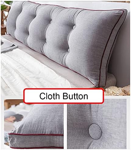 Rectangular Headboard Reading Body Pillow Back Support Bolster for Bed Sofa