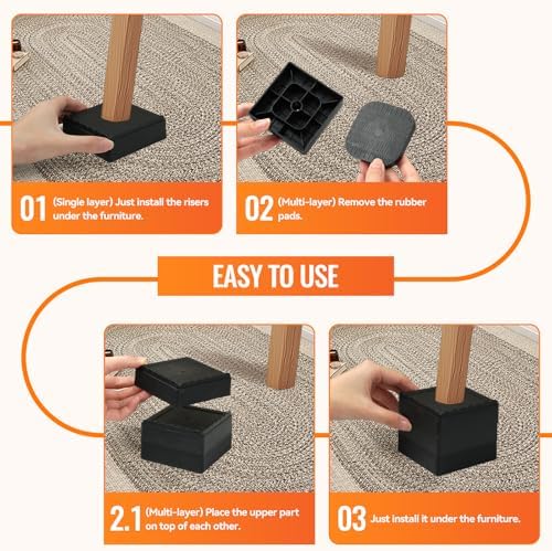 Adjustable Bed Risers L-Shape