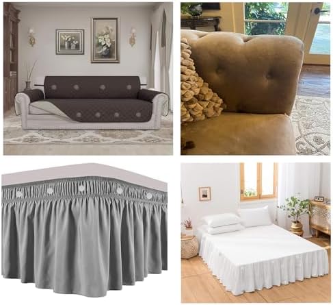 Secure Slipcovers Bed Skirt Pins Durable Steel Upholstery Pins 12Pack Medium Grey