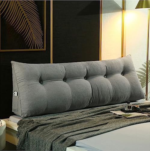 EORNOW Wedge Reading Pillow Headboard for Bed Rest Side Pocket Design Removable Cover