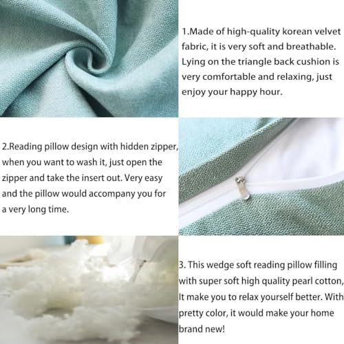 Triangle reading pillow with back support