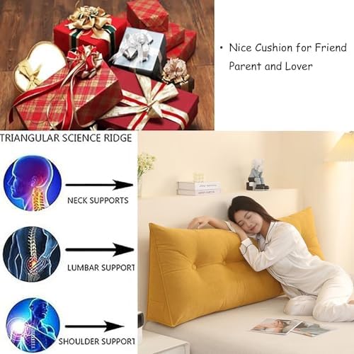 Ergonomic Triangular Headboard Pillow