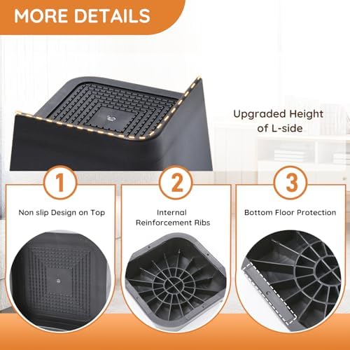 Sturdy Bed Risers Elevate Your Comfort with 6-Pack Support up to 6000 Lbs