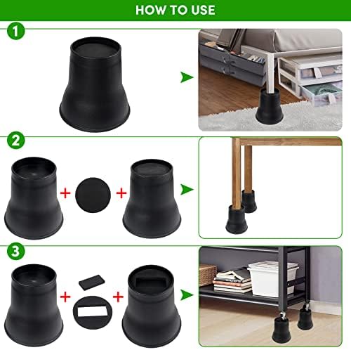 DEDU Bed Risers 6 Inch Heavy Duty Set of 9