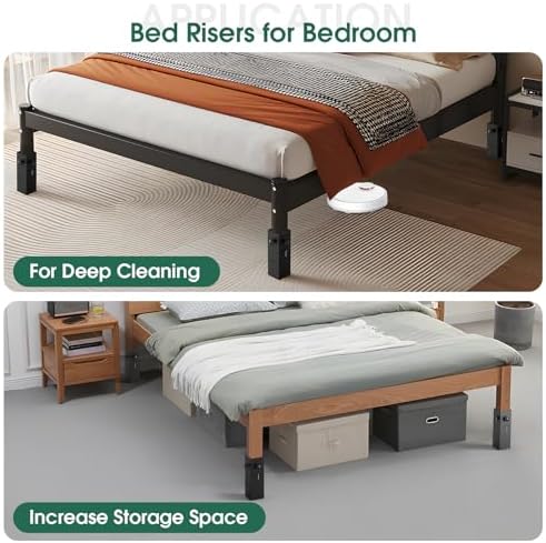 Durable 4-Pack Bed Riser with 10000 lbs Capacity