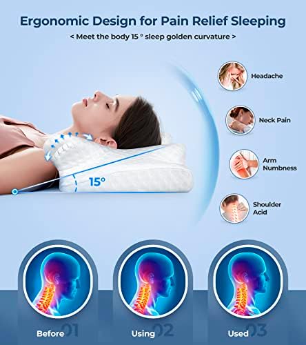 Route Your Sleep Ergonomic Cervical Pillow for Pain Relief