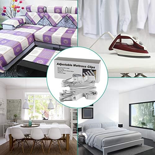 Adjustable Bed Sheet Holder Straps Secure Snap Closure for Fitted Sheets More Set of 4