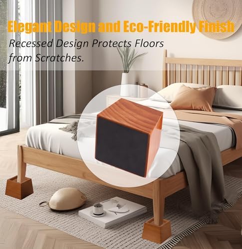 Premium Pine Wood 3-Inch Furniture Risers for Heavy-Duty Use