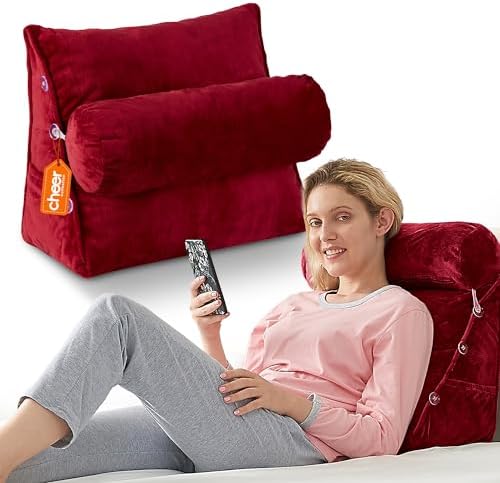 Adjustable Maroon Reading Pillow