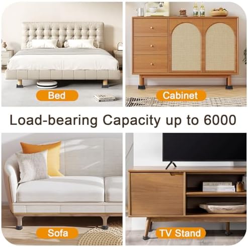 Furniture Riser Set with Anti-Slip Noise Reduction Ideas for Home Office