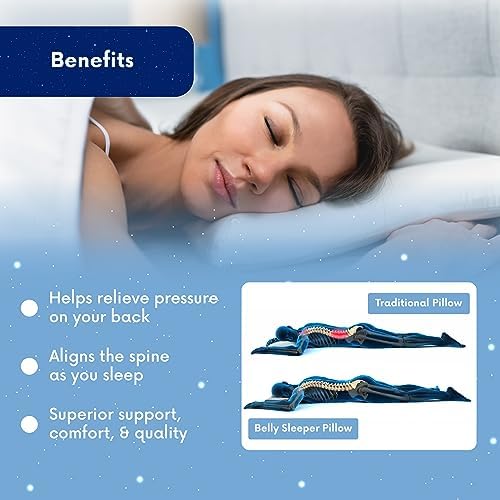Stomach Sleeper Pillow for Cooling Comfort