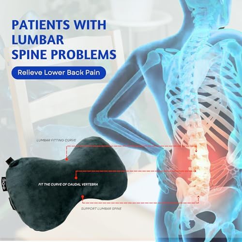 Adjustable Lumbar Support Pillow for Spine Health in Car and Travel