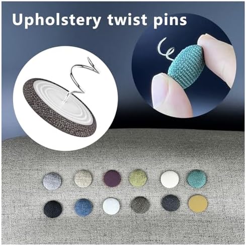 Secure Slipcovers Bed Skirt Pins Durable Steel Upholstery Pins 12Pack Medium Grey