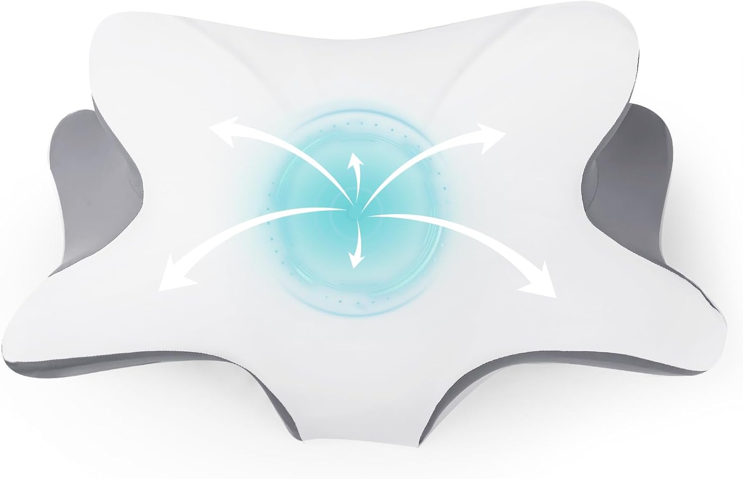 2Pack Adjustable Neck Pillows Memory Foam for Pain Relief Washable CertiPUR-US Certified