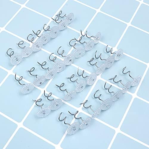 30 Pcs Transparent Head Spiral Needle Bed Skirt Fastening Accessories