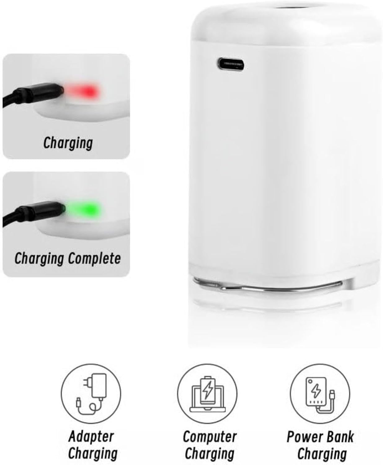 Small Mini Portable Inflatable Air Pump with LED Light for Camping Travel Home Use