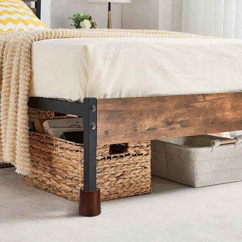 Elevate Your Space - Heavy Duty Office Bed Risers - 4-Inch Wooden Riser Modern Mid-century Style Prism Storage