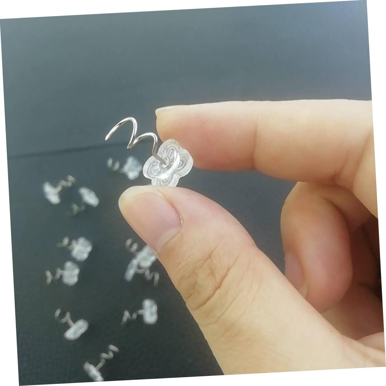 100-Piece Stainless Steel Book Binding Tape Pins for Bed Skirt Sofa Fabric Covers Durable No Rust