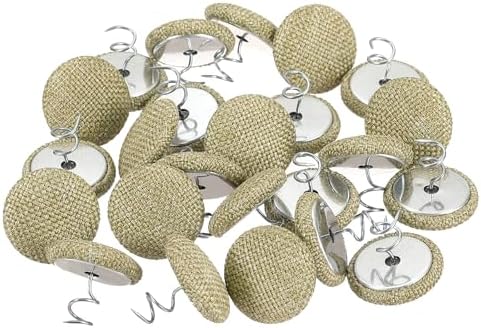 UxCcell 24Pcs Upholstery Tacks Twist Pins 20mm Light Brown