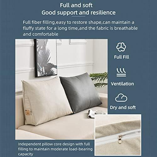 Light Luxury Triangular Wedge Pillow Headboard Reading Cushion