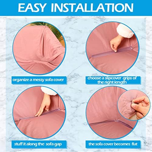 55-Piece Slipcover Set for Sofa Sectional Bed - Tuck Grips Dust Ruffle Pins Decorative Sofa Covers