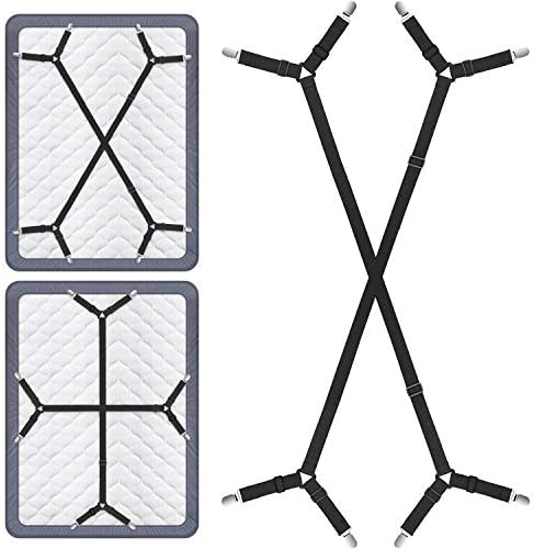 Adjustable Fitted Sheet Straps 2-Piece Secure Bed Sheet Holds