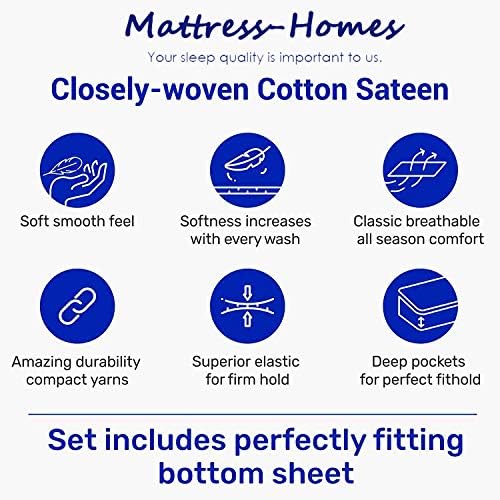 Mattress Homes Extra Deep Pocket Queen Sheet Set