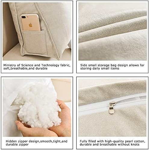 Light Luxury Triangular Wedge Pillow Headboard Reading Cushion