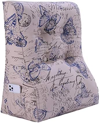 Wedge Reading Pillow Ergonomic Headboard Pillow for Reading and Bed Rest 100 Pure Cotton 24in