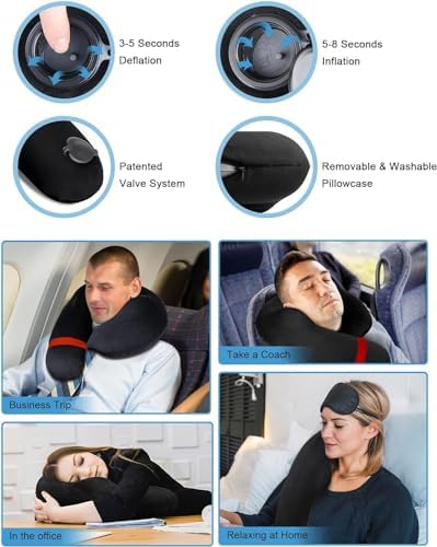 Stylish Travel Pillow with Washable Cover