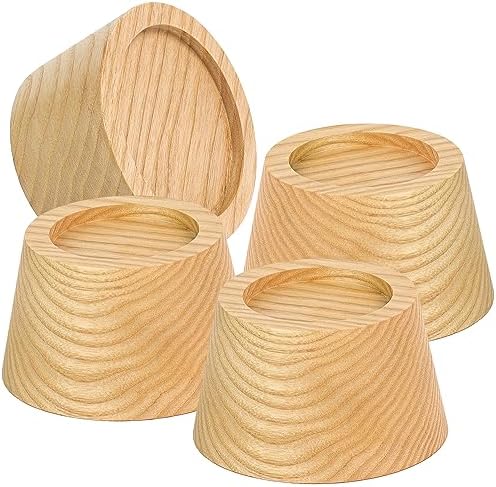 FASONLASet of 4 2 Solid Oak Bed Risers