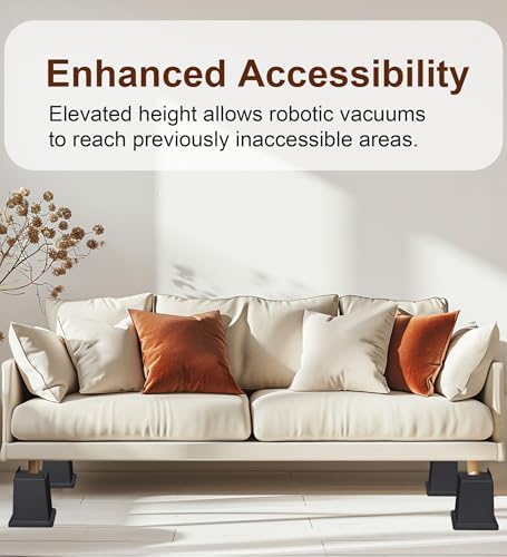 Lufia 6 Inch Heavy Duty Bed Furniture Risers Set of 4